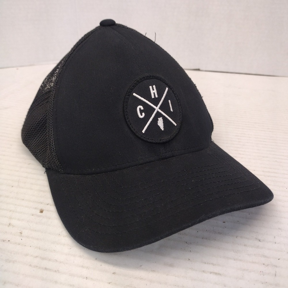 HAKA Brand CHI Adjustable Mesh Trucker Hat Snap Back Cap Chicago ~ State Logo